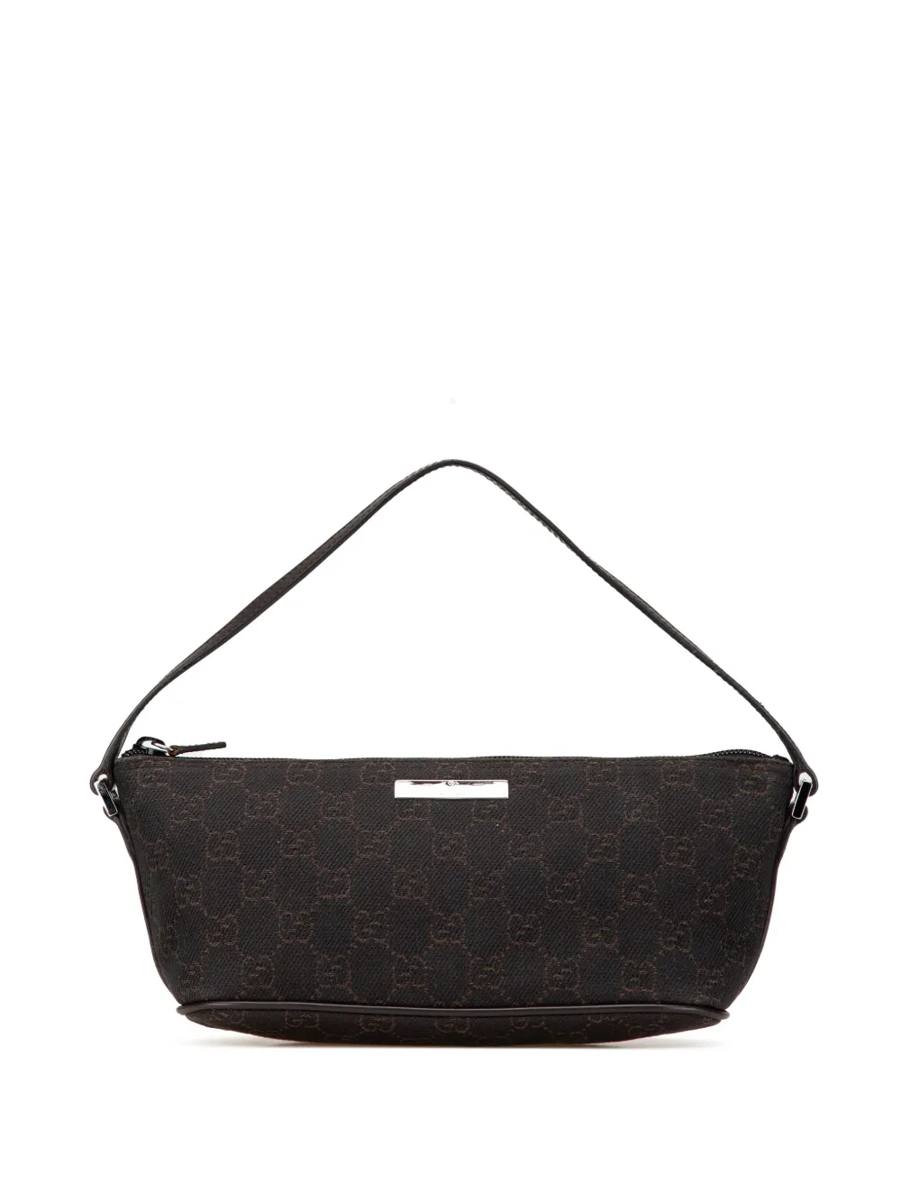 Gucci Pre-Owned 2000-2015 GG デニム ボート ショルダーバッグ - ブラウン Gucci Pre-Owned 2000-2015 GG デニム ボート ショルダーバッグ - ブラウン
