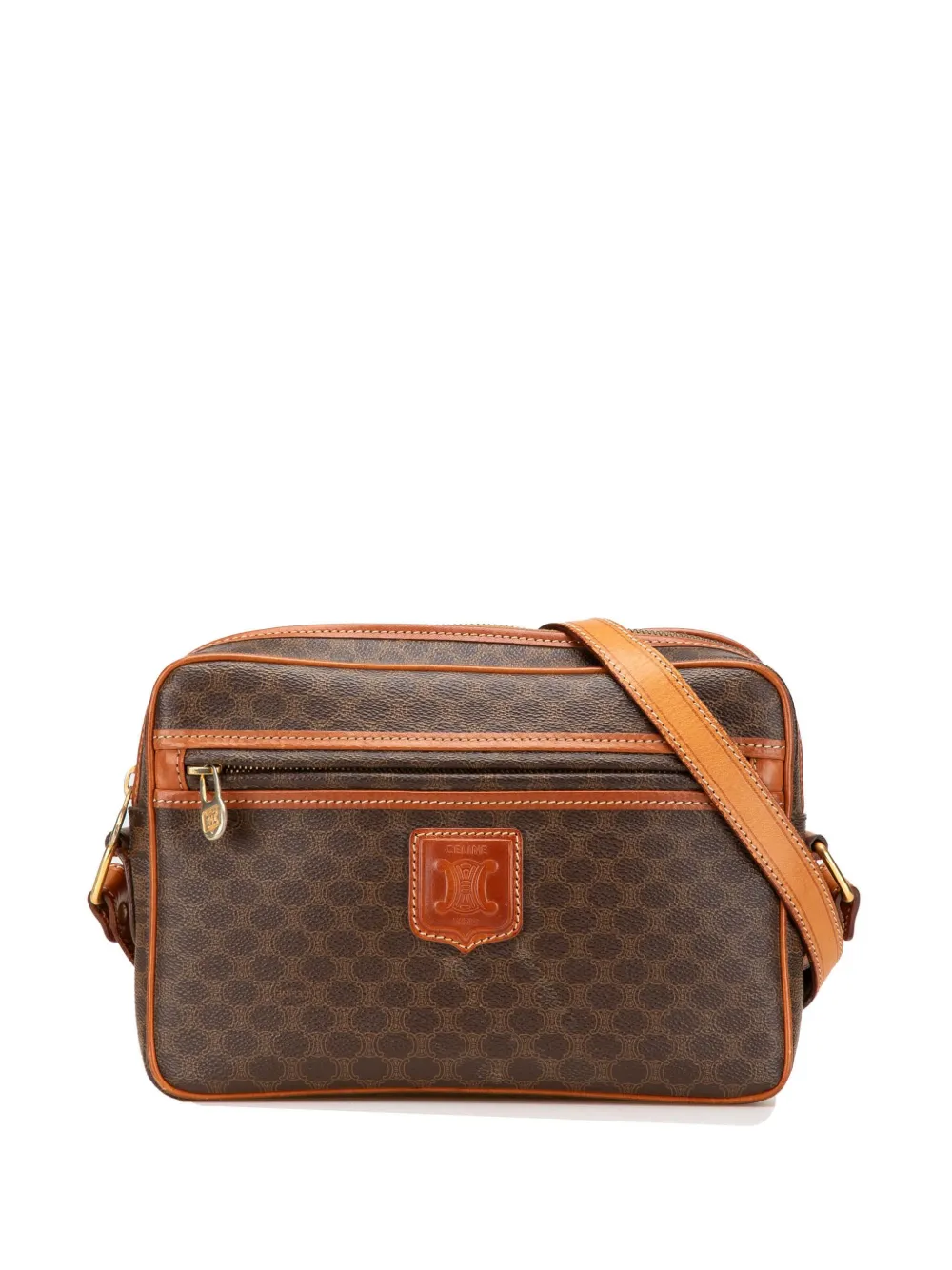 Céline Pre-Owned 2010 マカダム コーテッドキャンバス ショルダーバッグ - ブラウン Céline Pre-Owned 2010 マカダム コーテッドキャンバス ショルダーバッグ - ブラウン