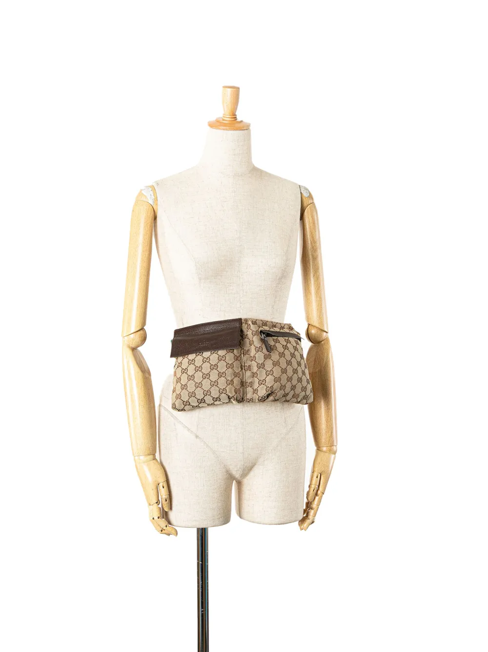 Gucci Pre-Owned 2000-2015 GG Canvas Web Double Pocket belt bag | Pre-Owned | Image 2
