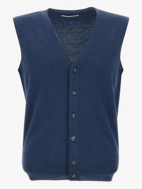 Kangra wool sleeveless cardigan