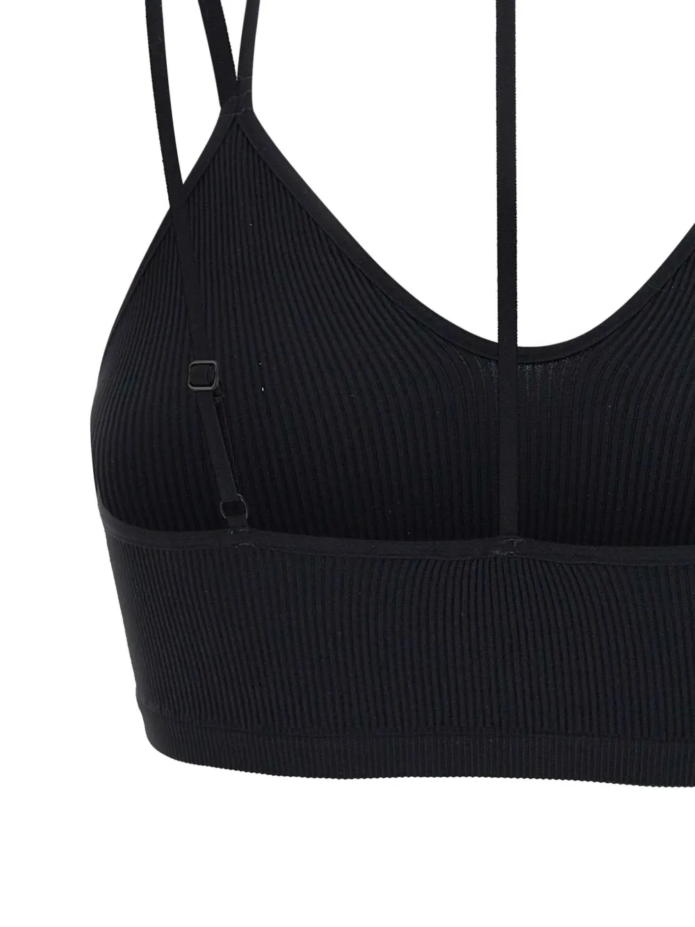 スーツ ANDREADAMO FW22 Ribbed bra (ADFW22GA01032476 0476) ANDREĀDAMO Ribbed Jersey Bra | Black | FARFETCH JO
