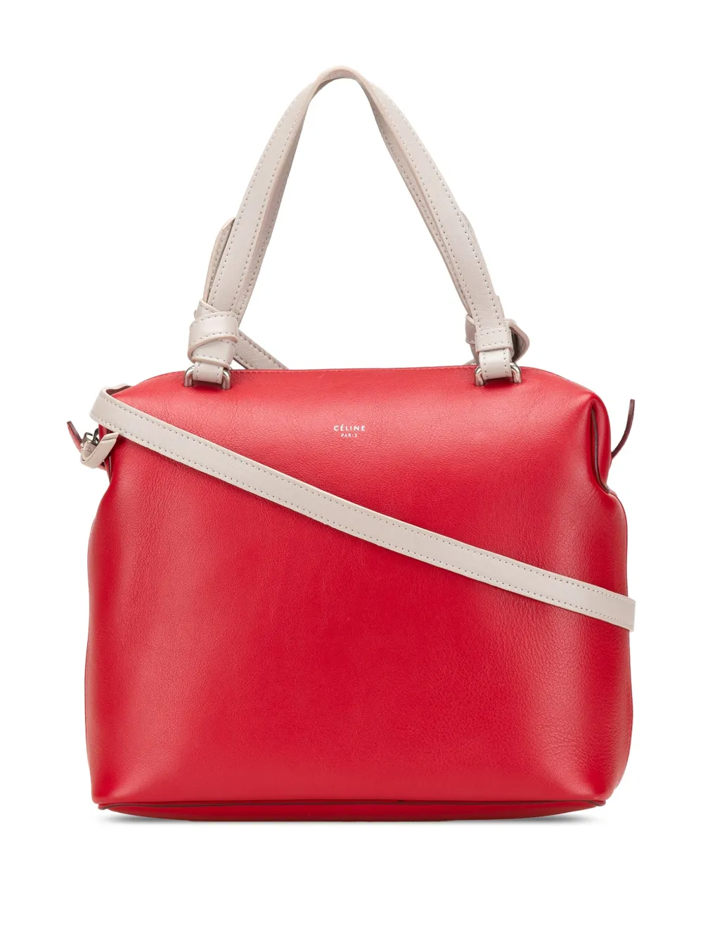 Céline Pre-Owned 2017 スモール レザー ソフト キューブ サッチェルバッグ - グレー Céline Pre-Owned 2017 スモール レザー ソフト キューブ サッチェルバッグ - グレー