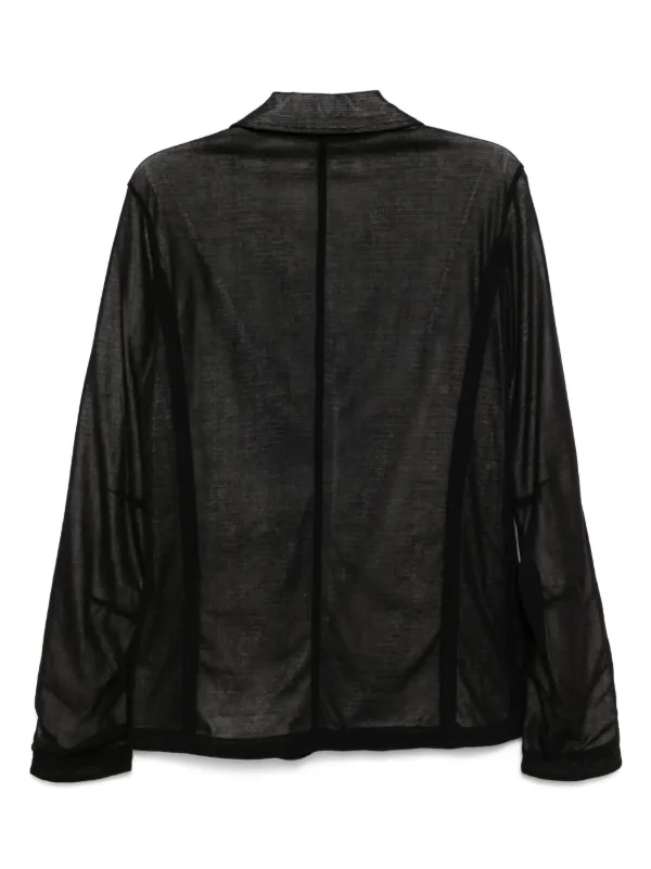 【TRANSIT】フード付きブラックジャケット Transit シングルジャケット | ブラック | FARFETCH JP