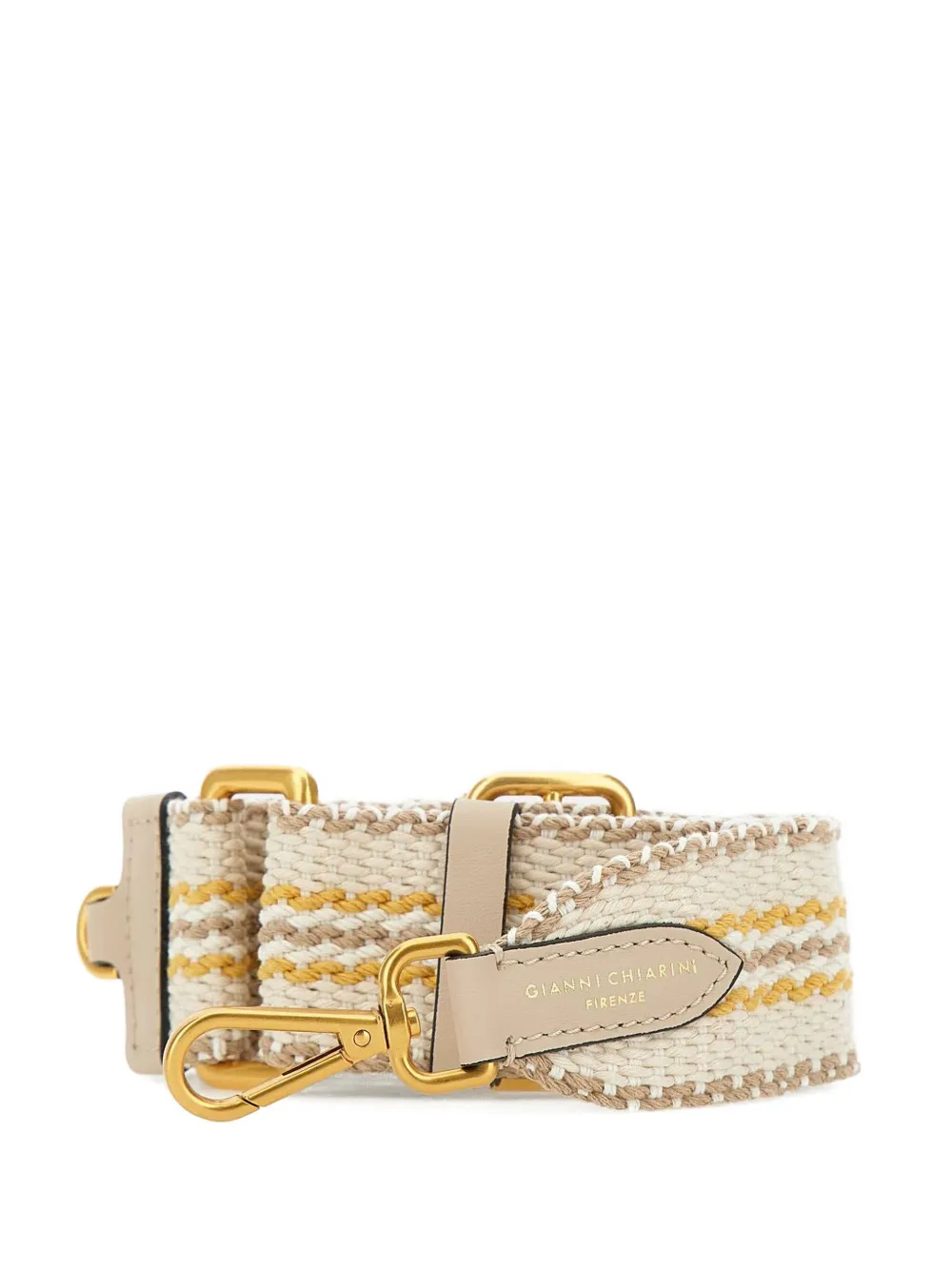 GIANNI CHIARINI コットンライン ショルダーストラップ - ニュートラル GIANNI CHIARINI コットンライン ショルダーストラップ - ニュートラル