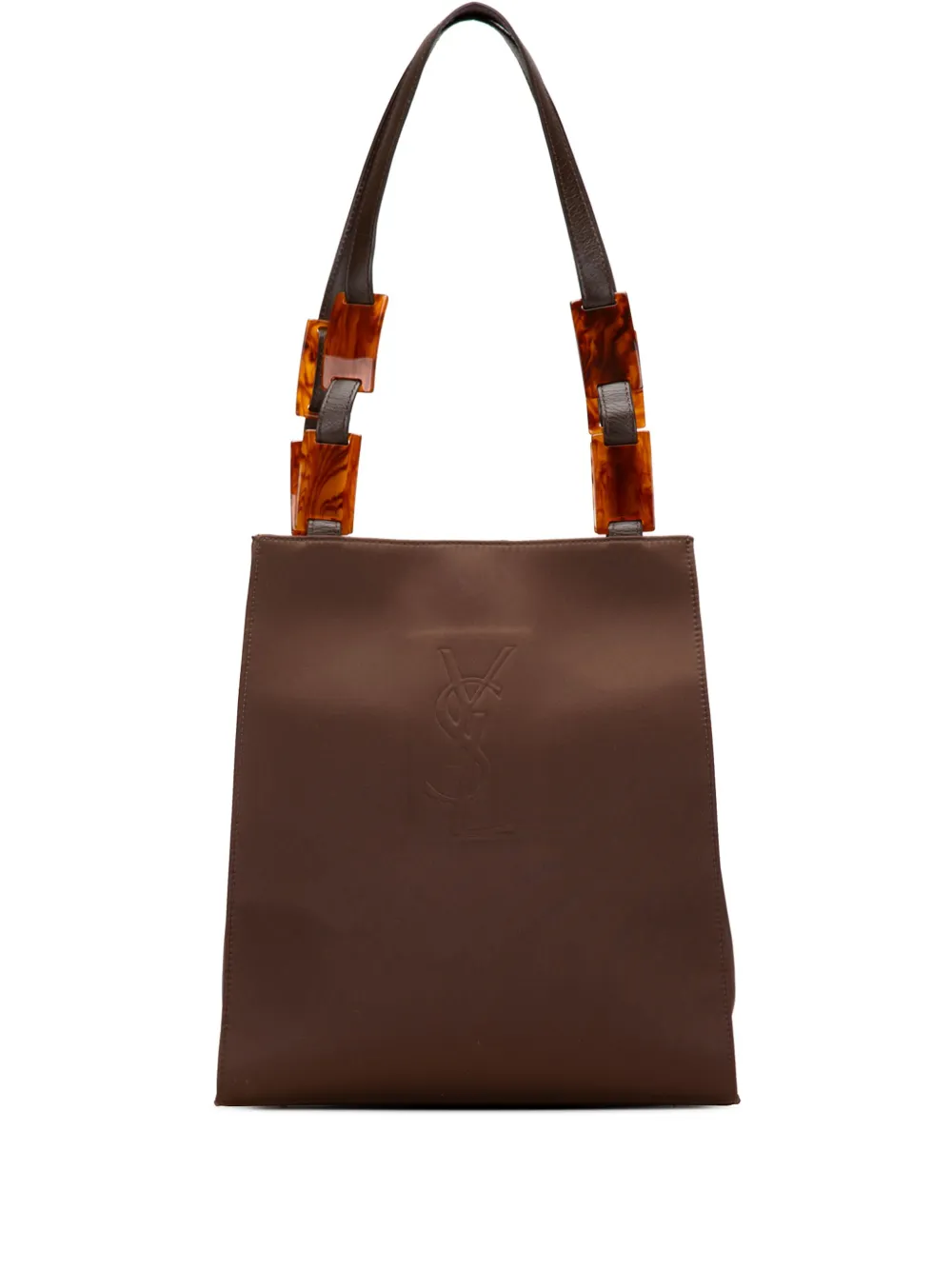 Saint Laurent Pre-Owned 2010-present Satin tote bag | Brown | Image 1