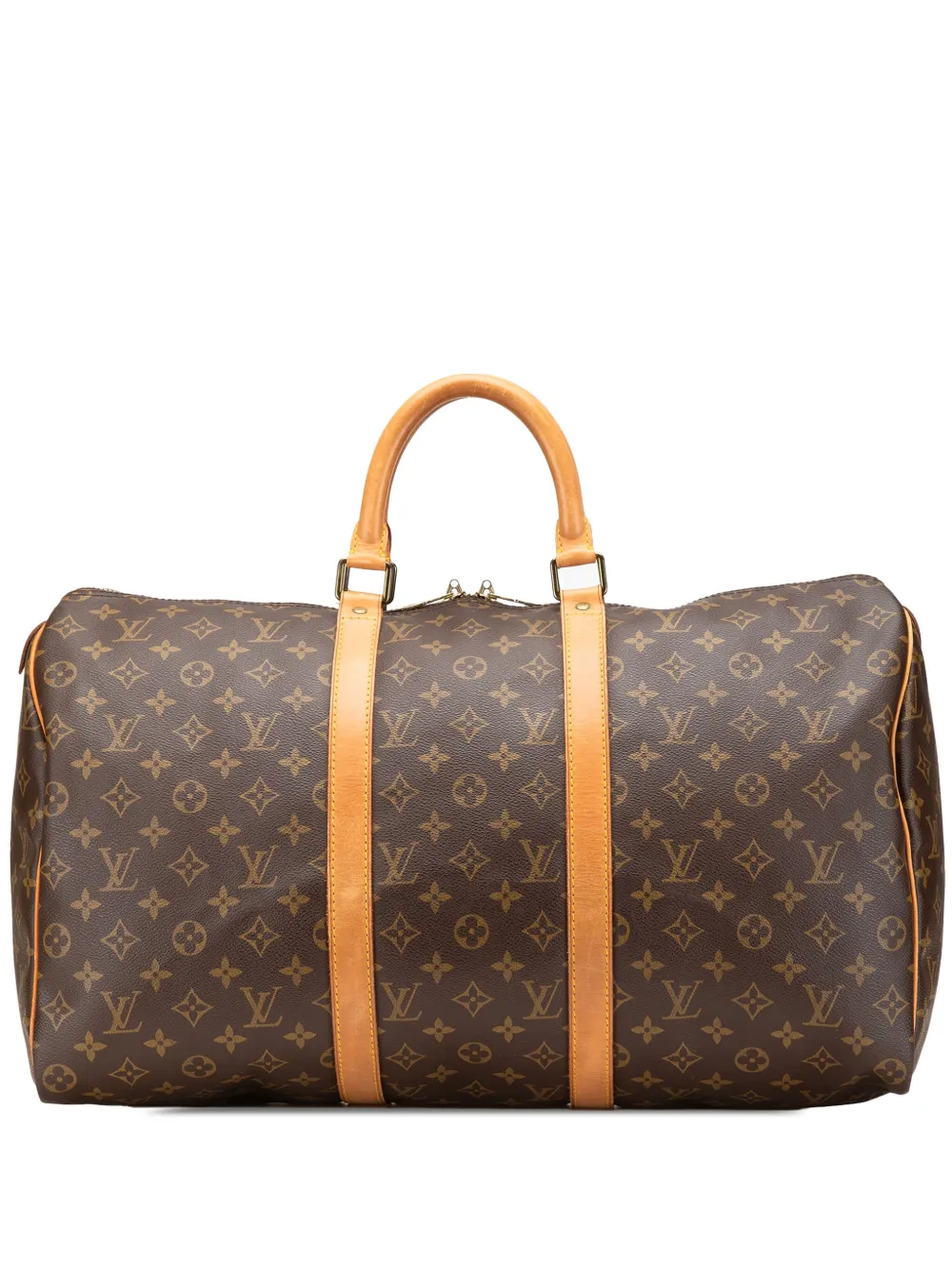 Louis Vuitton Pre-Owned 1990 モノグラム キーポル 50 ボストンバッグ - ブラウン Louis Vuitton Pre-Owned 1990 モノグラム キーポル 50 ボストンバッグ - ブラウン