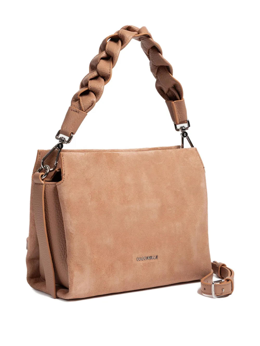 Coccinelle Suède schoudertas - Beige