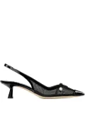 Jimmy Choo 45mm Amita sling-back pumps - Black
