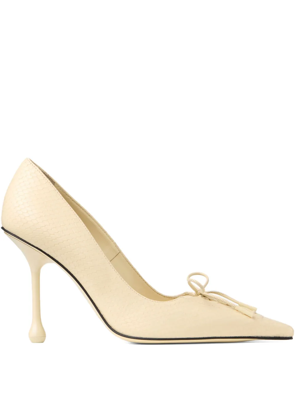 Jimmy Choo 85mm Scarlett Lace-up Pointed-toe Pumps In Neutral
