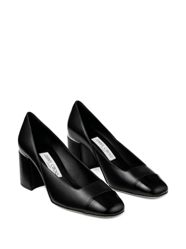 Jimmy Choo 60mm Jenson Embellished cap-toe Pumps | Black | FARFETCH