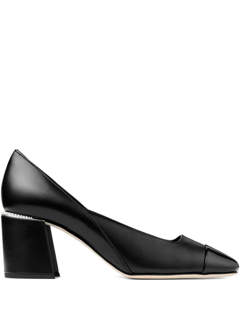 Jimmy Choo 60mm Jenson embellished cap-toe pumps Black
