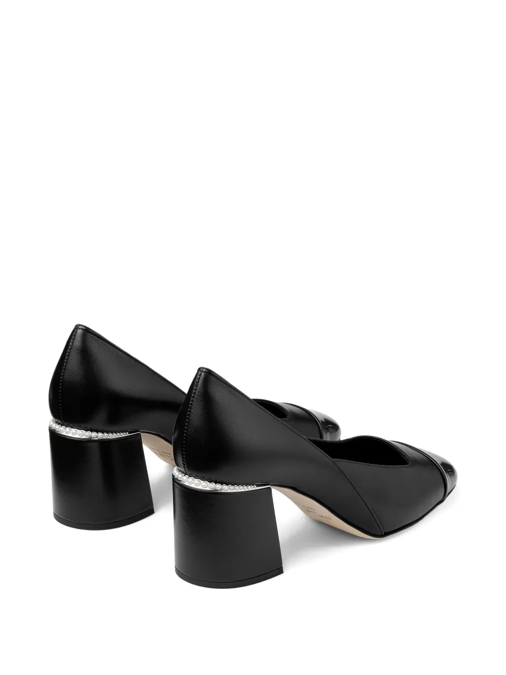 Jimmy Choo 60mm Jenson embellished cap-toe pumps Black