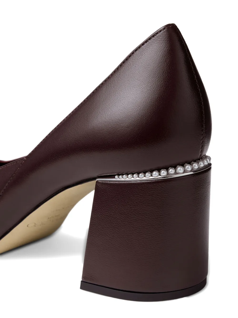 Jimmy Choo 60mm Jenson pearl-embellished square-toe pumps Red