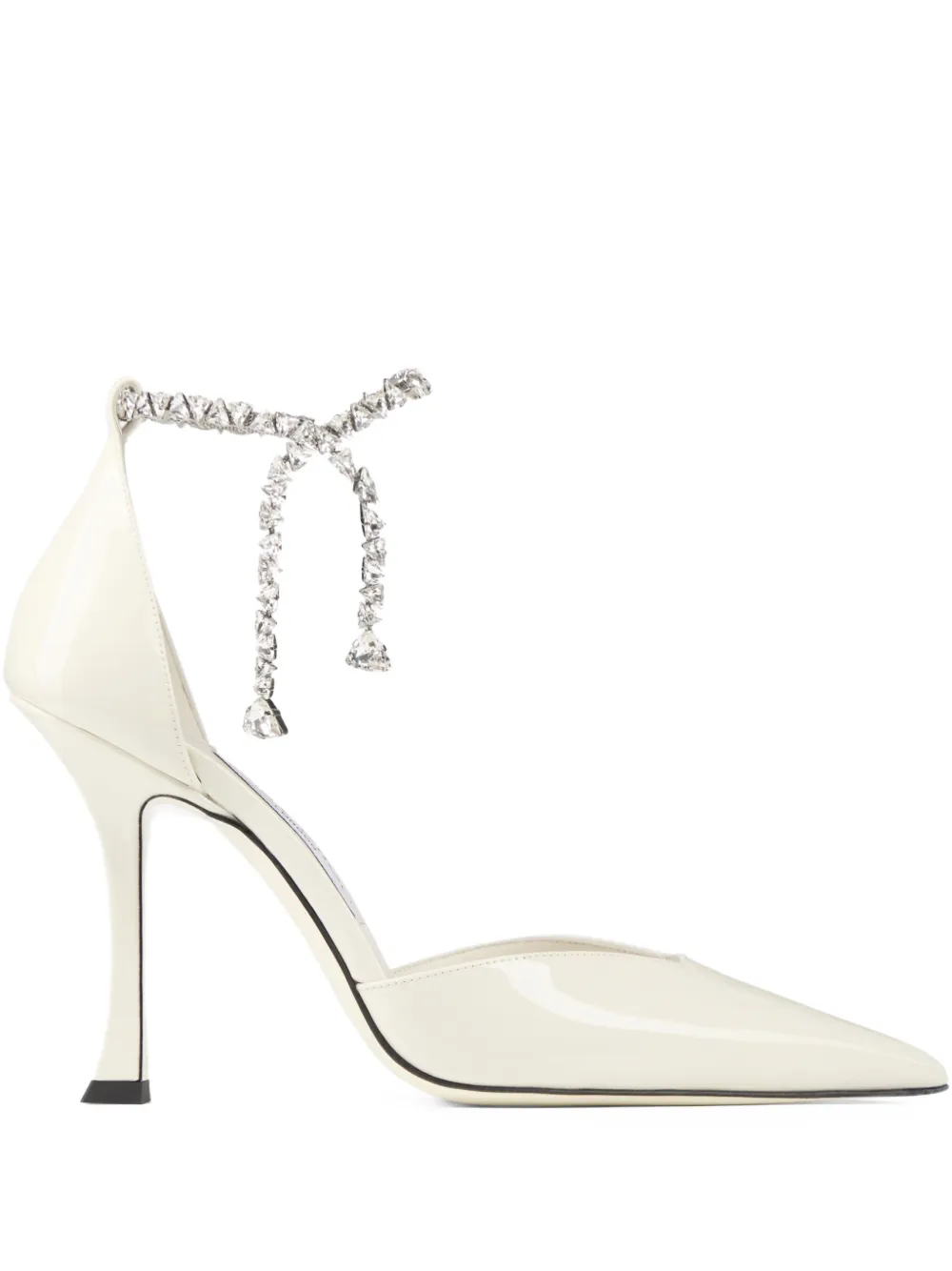 Jimmy Choo 100 mm Stevie pumps verfraaid met kristallen Wit