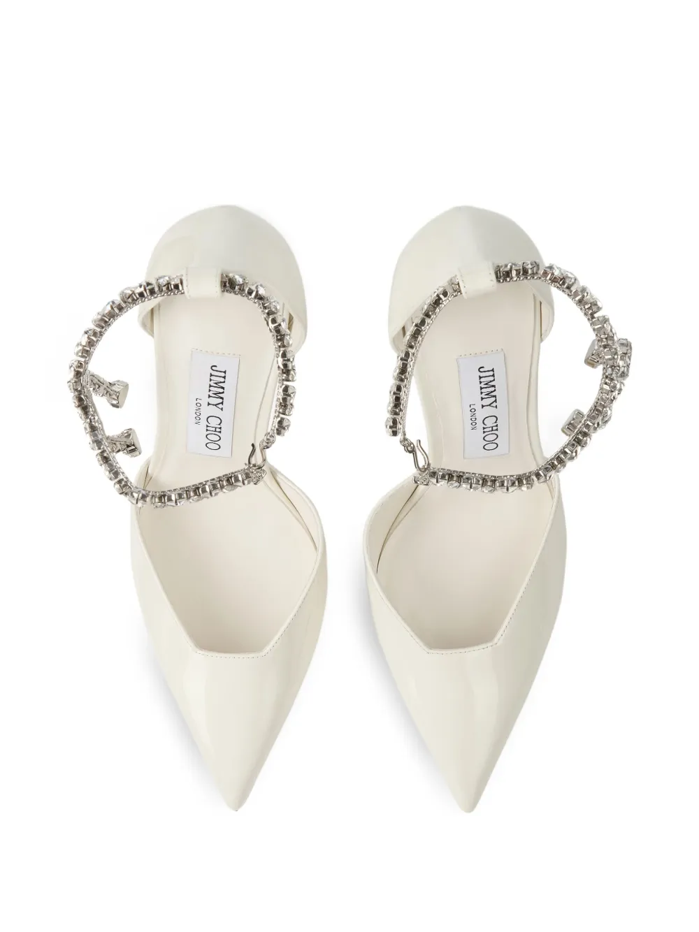 Jimmy Choo 100 mm Stevie pumps verfraaid met kristallen Wit