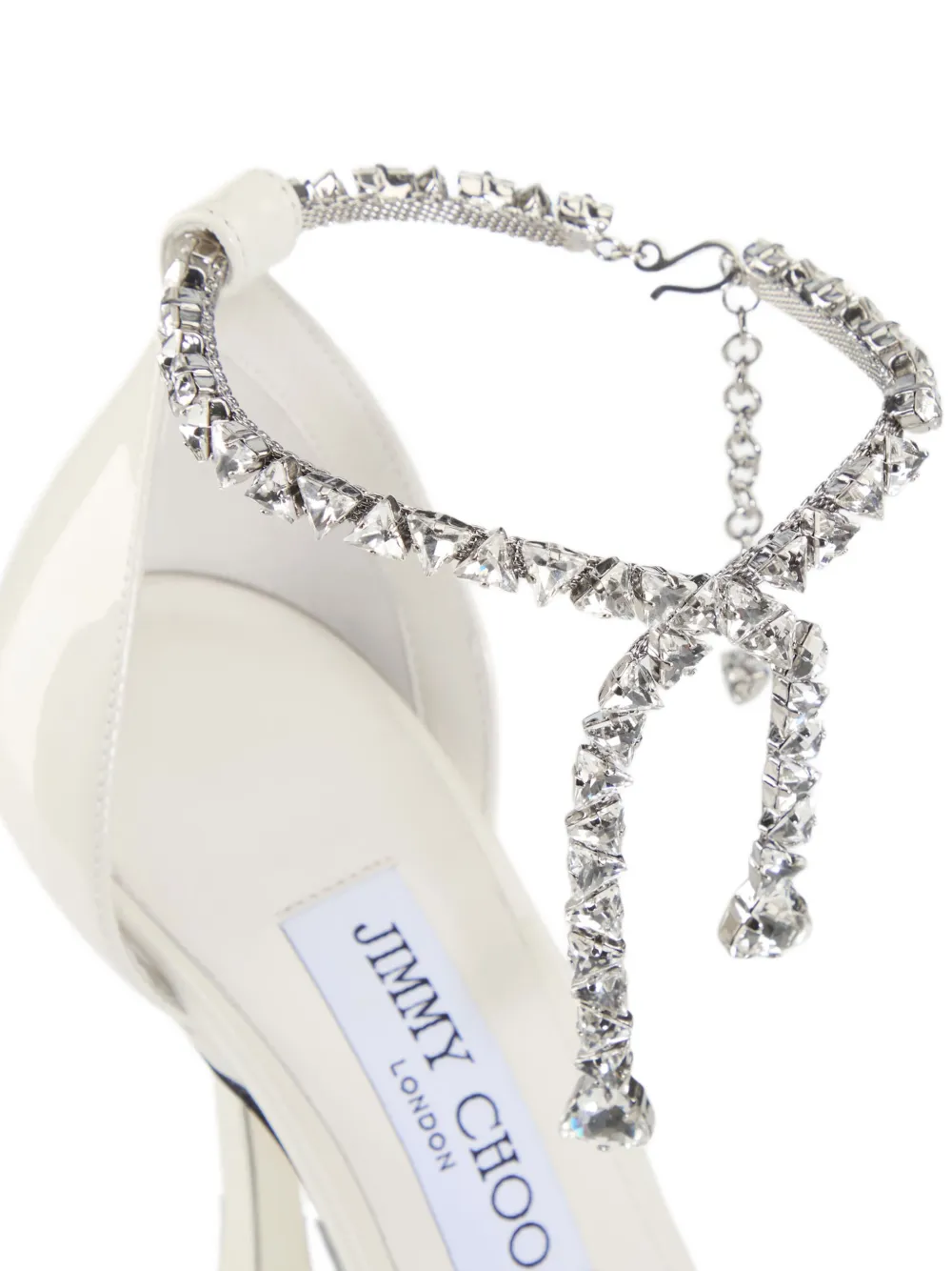 Jimmy Choo 100 mm Stevie pumps verfraaid met kristallen Wit