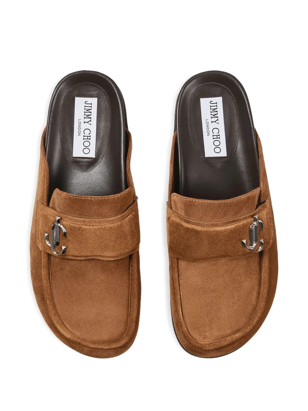 Jimmy Choo Milo suède slippers Bruin