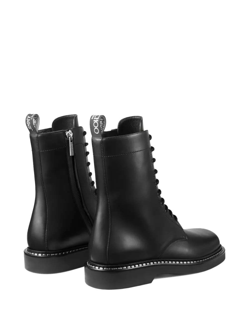 Jimmy Choo Rowan Derby lace-up studded boots Zwart