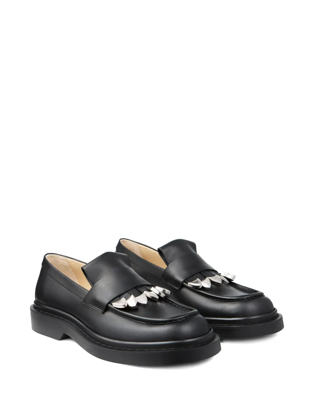 Jimmy Choo Buff tassel-embellished leather loafers - Zwart