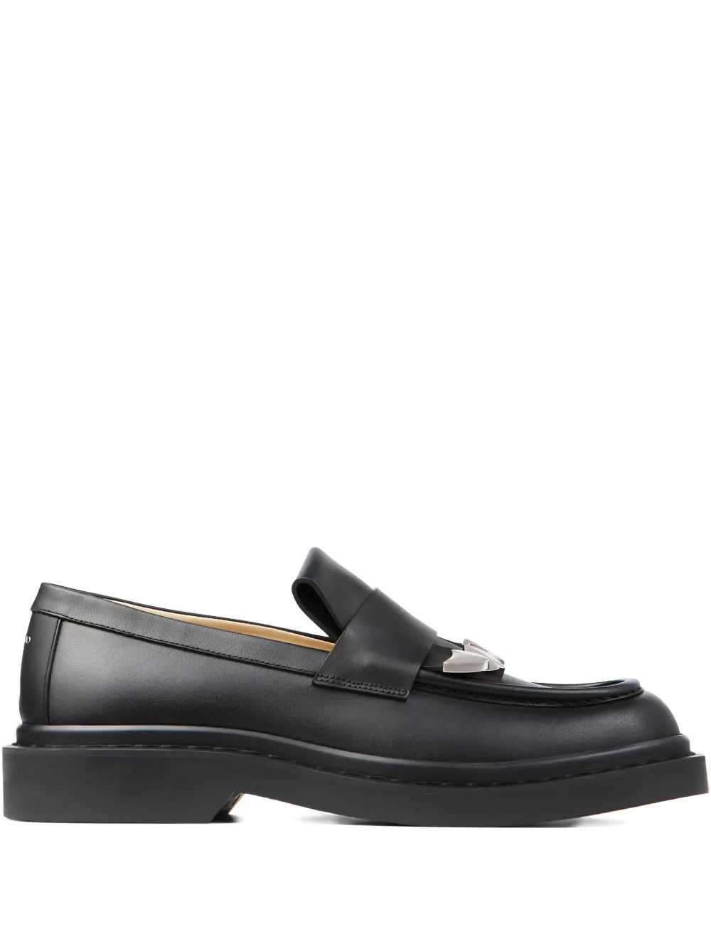 Jimmy Choo Buff tassel-embellished leather loafers Zwart