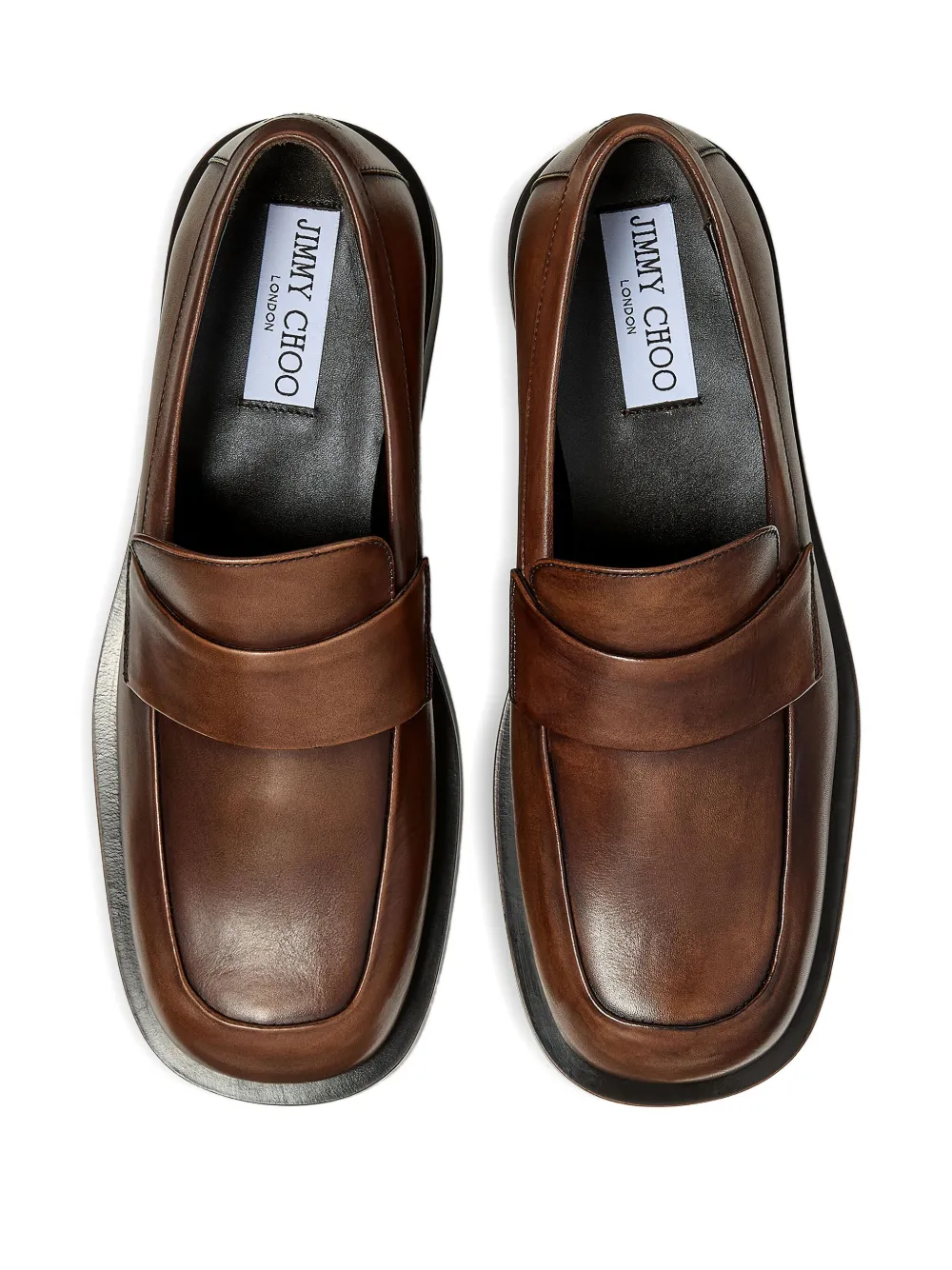 Jimmy Choo Buff leather loafers Brown