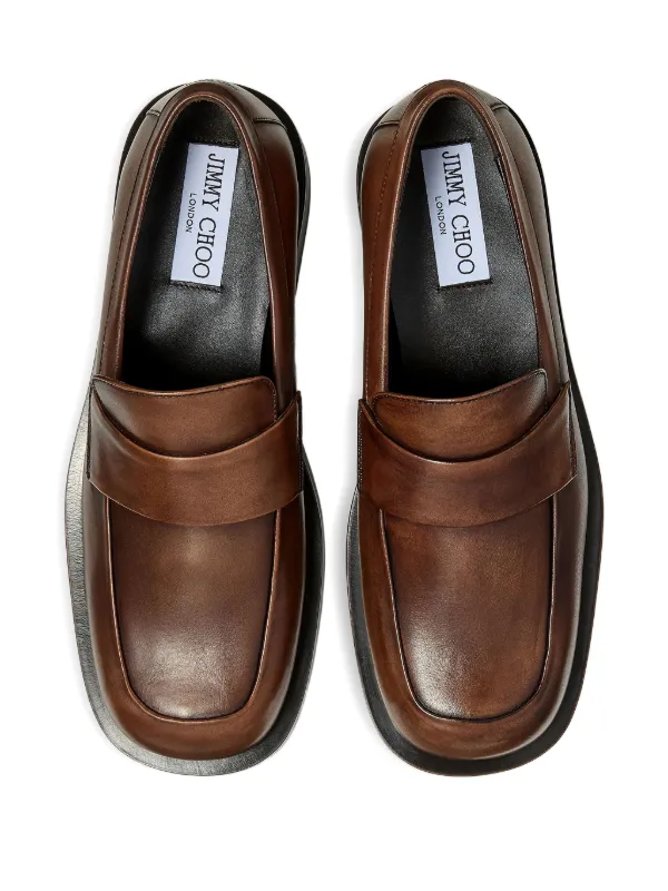 Jimmy Choo Buff レザーローファー | ブラウン | FARFETCH JP