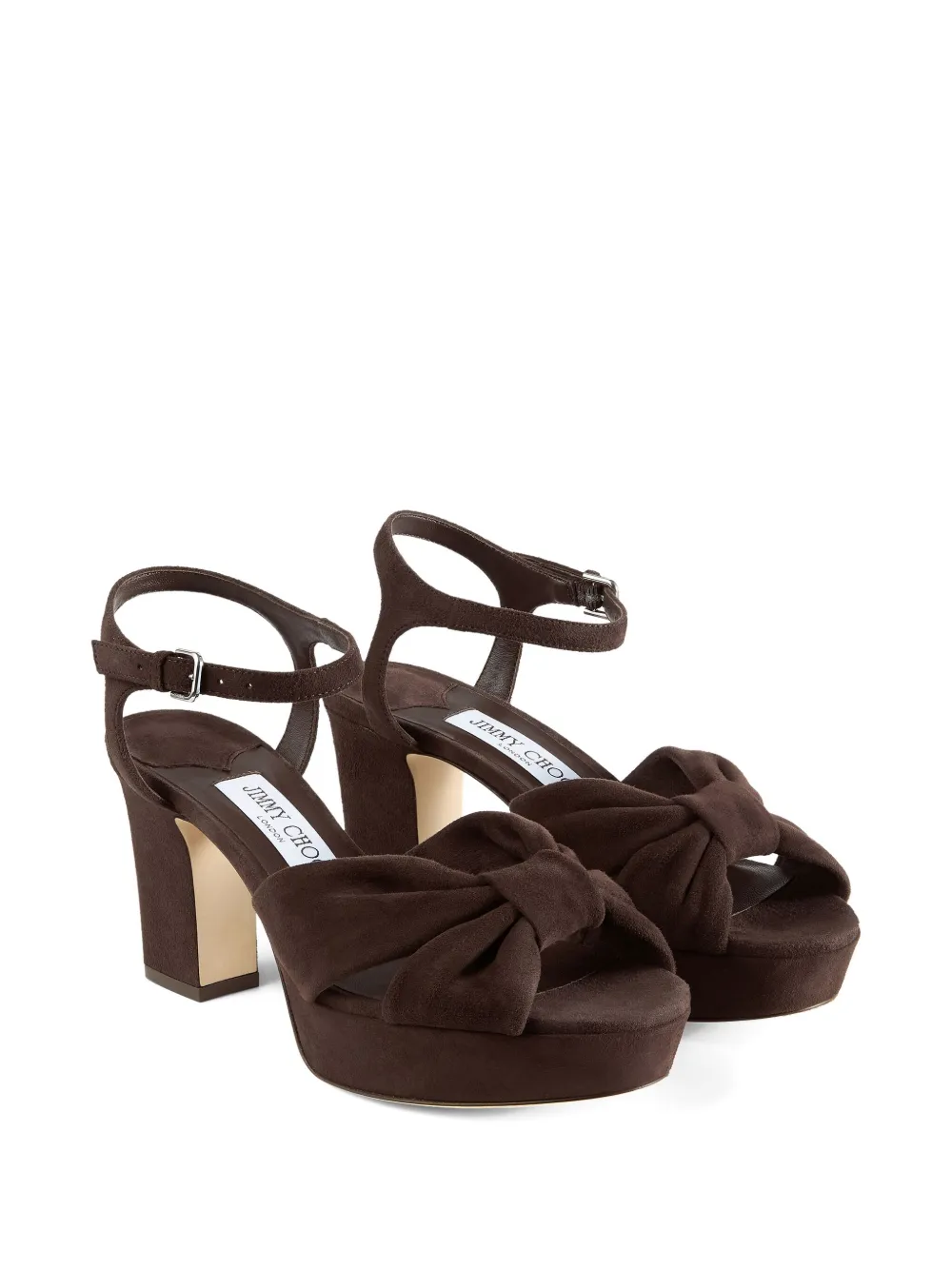 Jimmy Choo 80mm Heloise sandals Brown