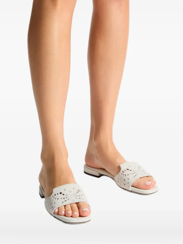 サンダル・ミュール Jimmy Choo `Ariane Flat` Sandals Jimmy Choo Ariane Flat Sandals | White | FARFETCH CA