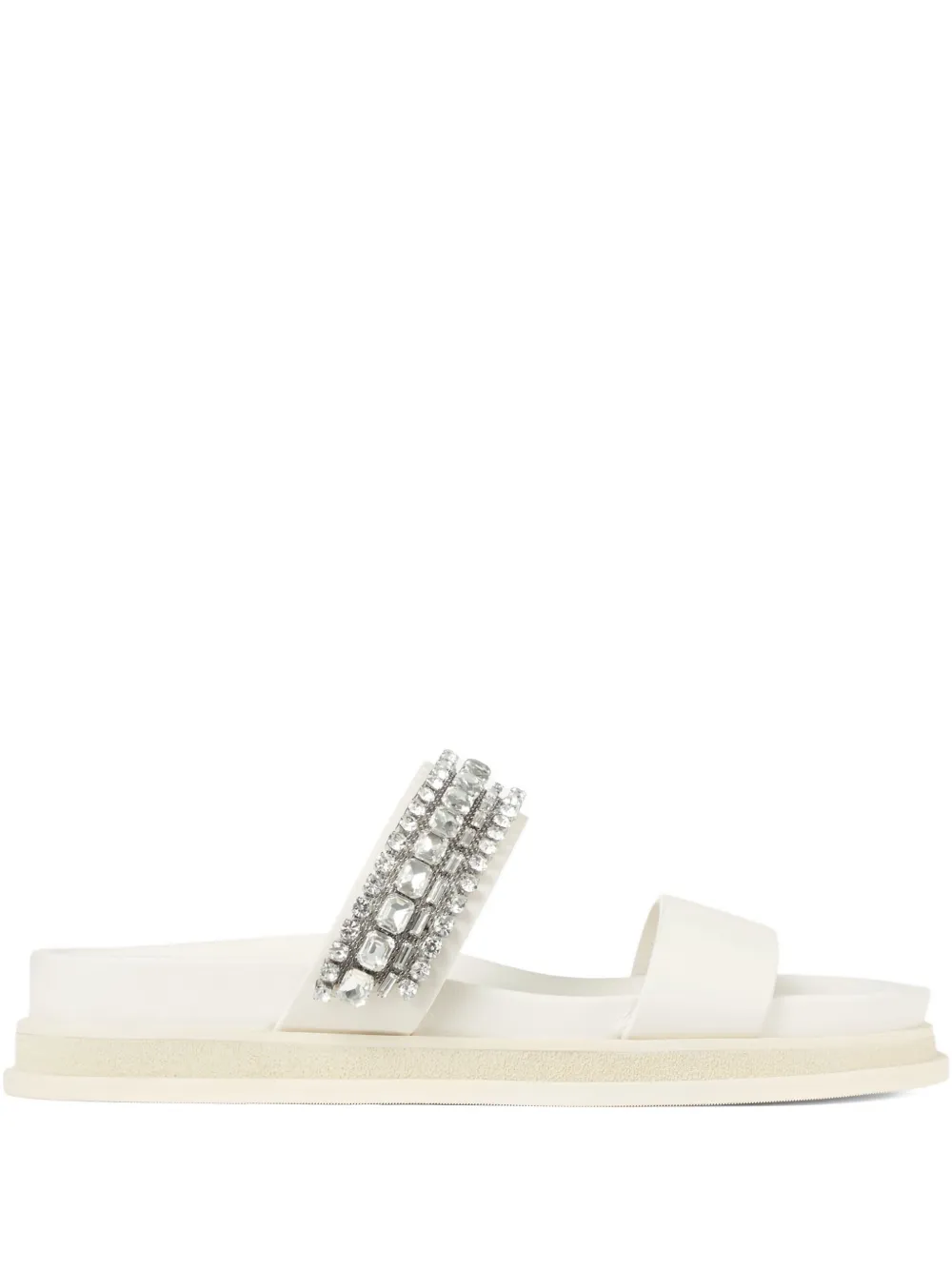 Jimmy Choo Jadi フラットサンダル - ホワイト Jimmy Choo Jadi フラットサンダル - ホワイト