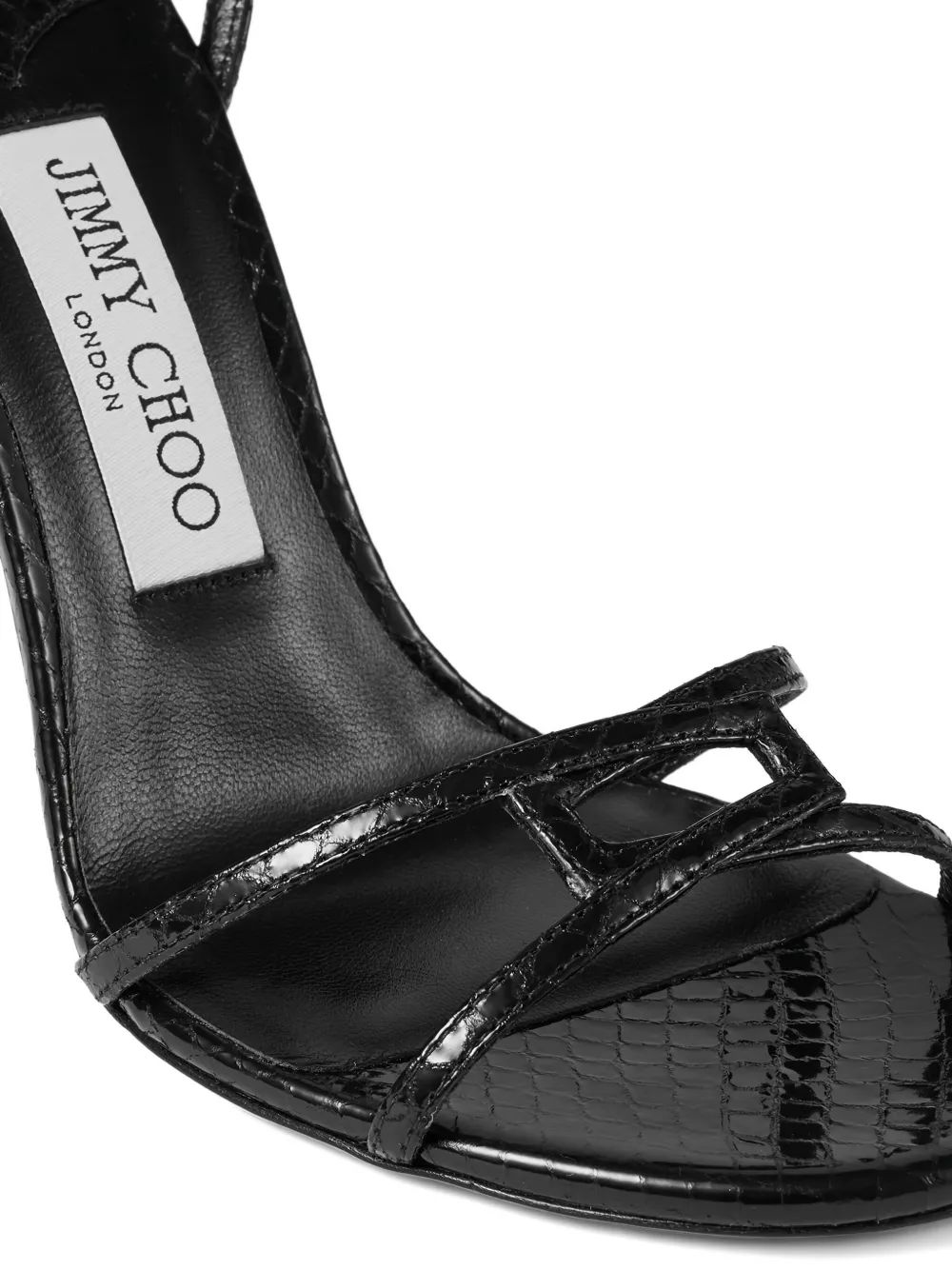 Jimmy Choo 100mm leather sandals Black