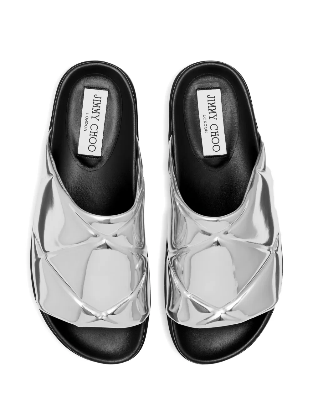 Jimmy Choo metallic-effect sandals Silver