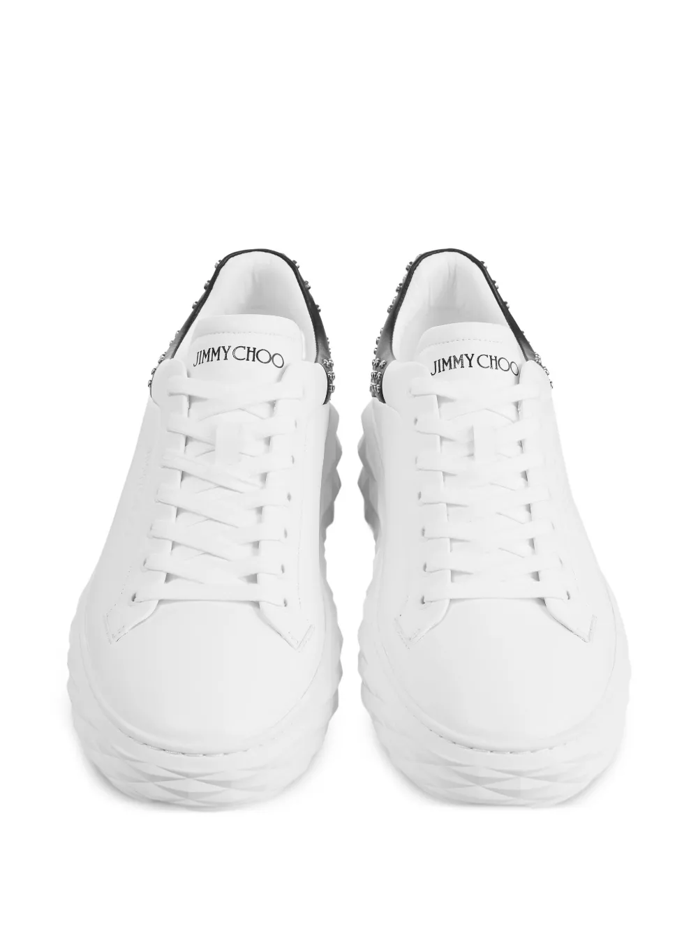 Jimmy Choo Diamond Maxi M sneakers met geometrische zool Wit