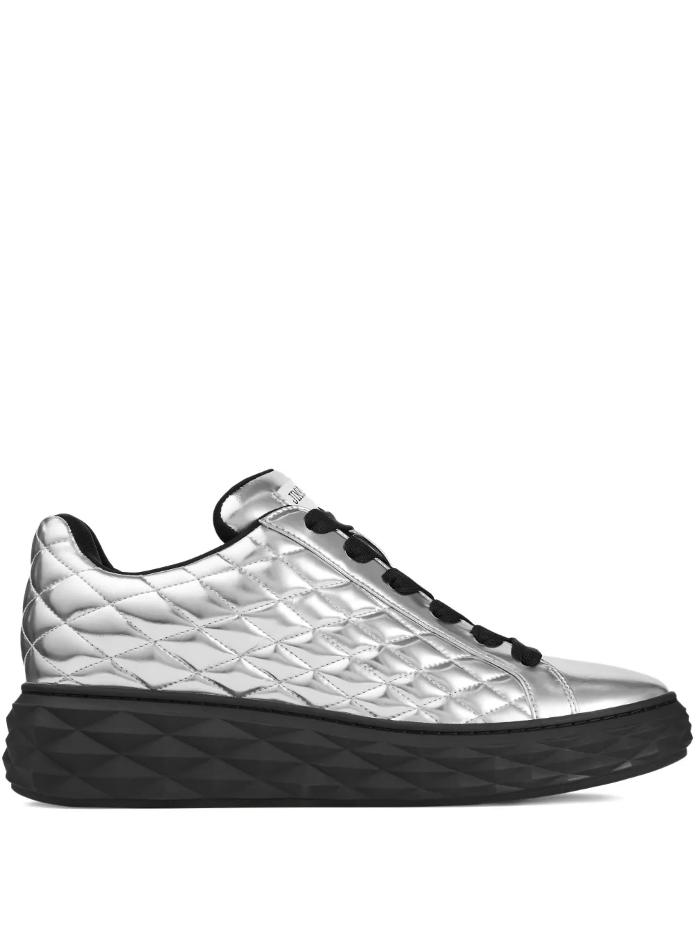 Jimmy Choo Diamond Light Maxi F quilted sneakers - シルバートーン Jimmy Choo Diamond Light Maxi F quilted sneakers - シルバートーン