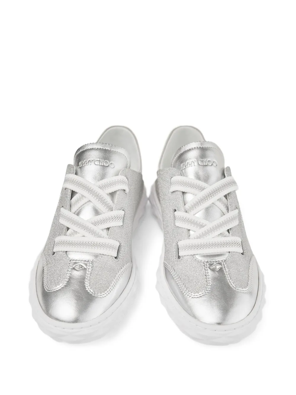 Jimmy Choo embroidered-logo sneakers Silver