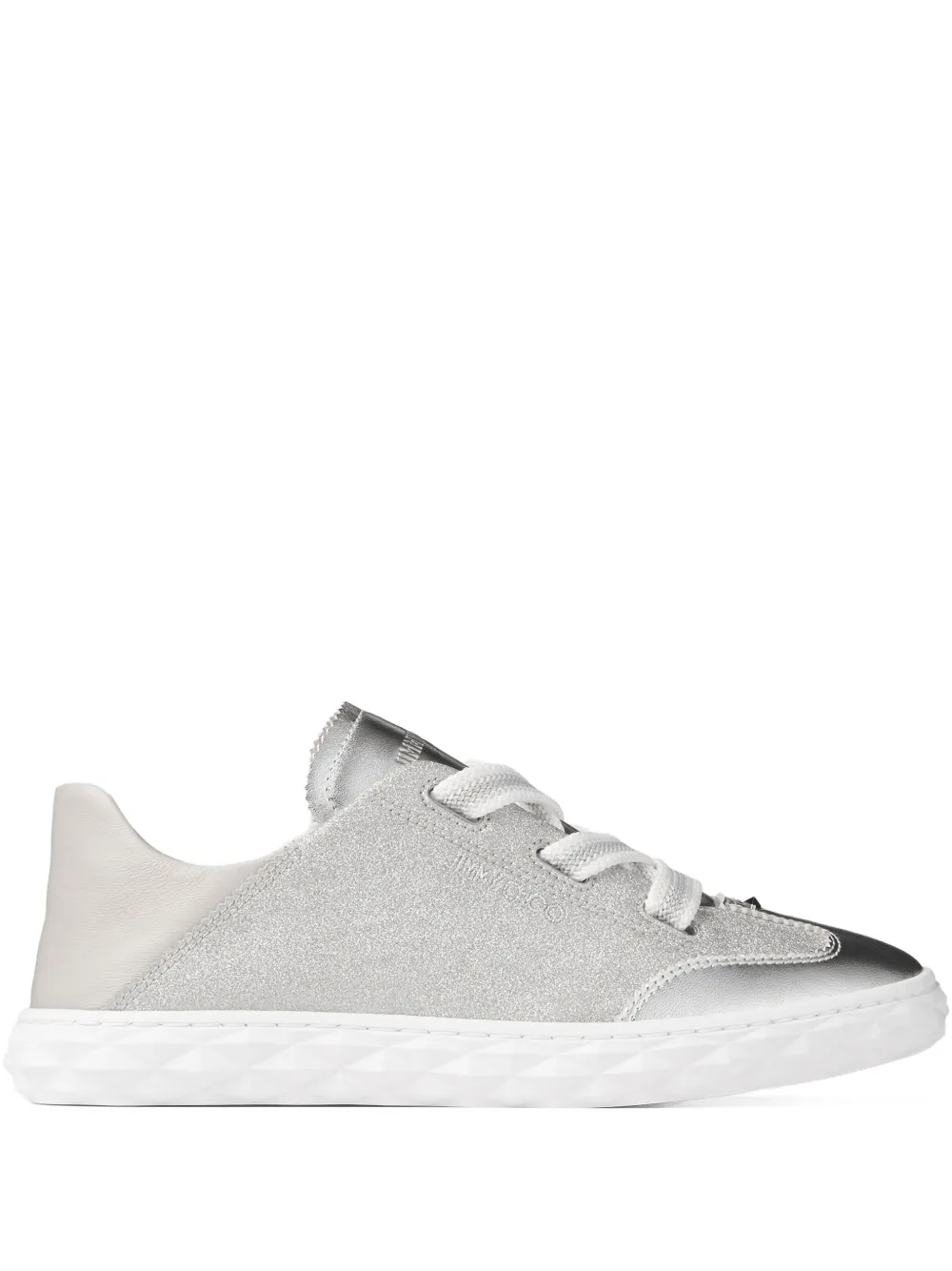Jimmy Choo embroidered-logo sneakers Silver