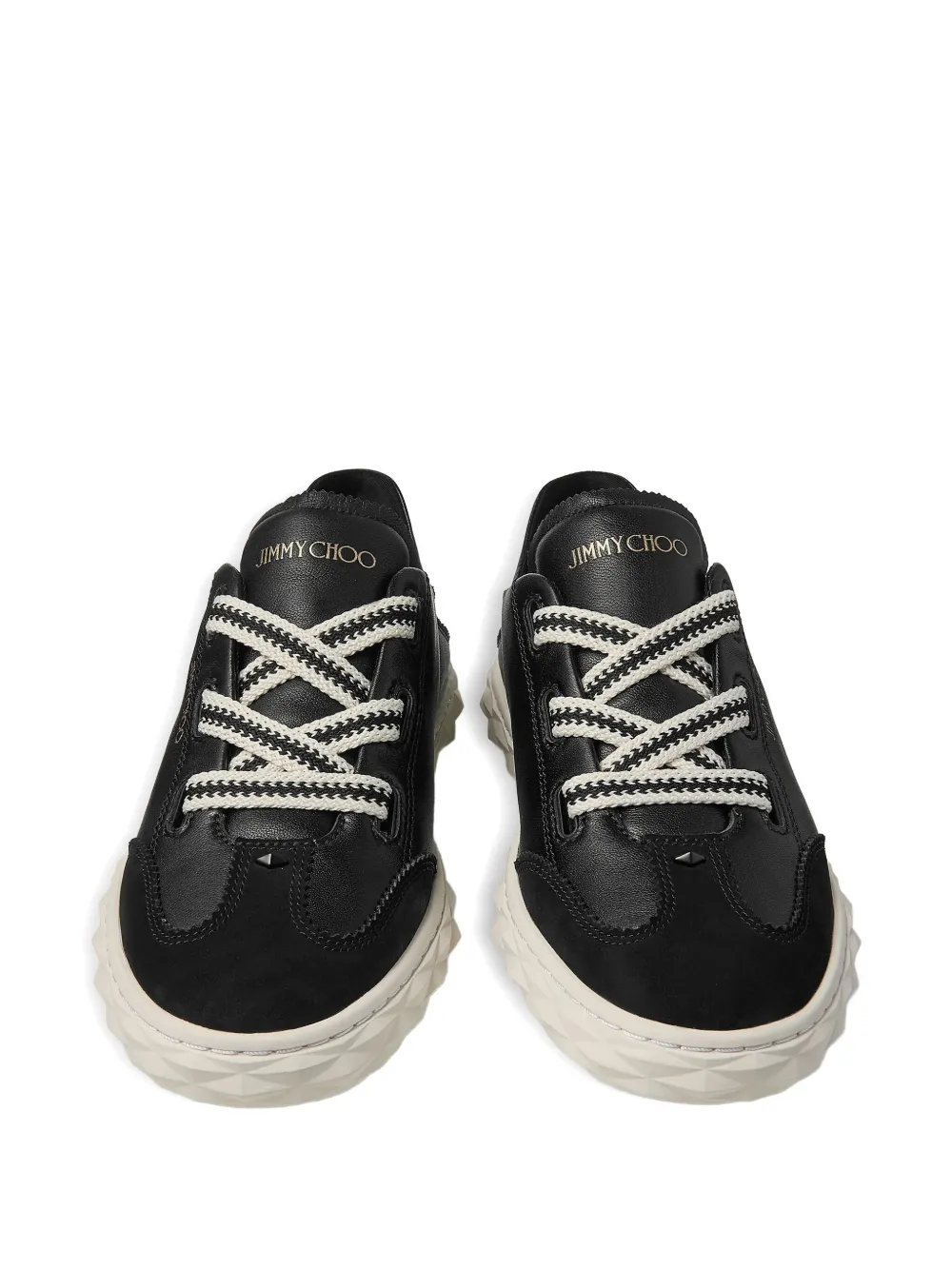 Jimmy Choo Diamond leren sneakers Zwart