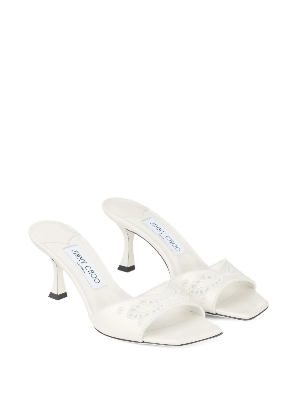 Jimmy Choo 70mm Skye mules - Wit