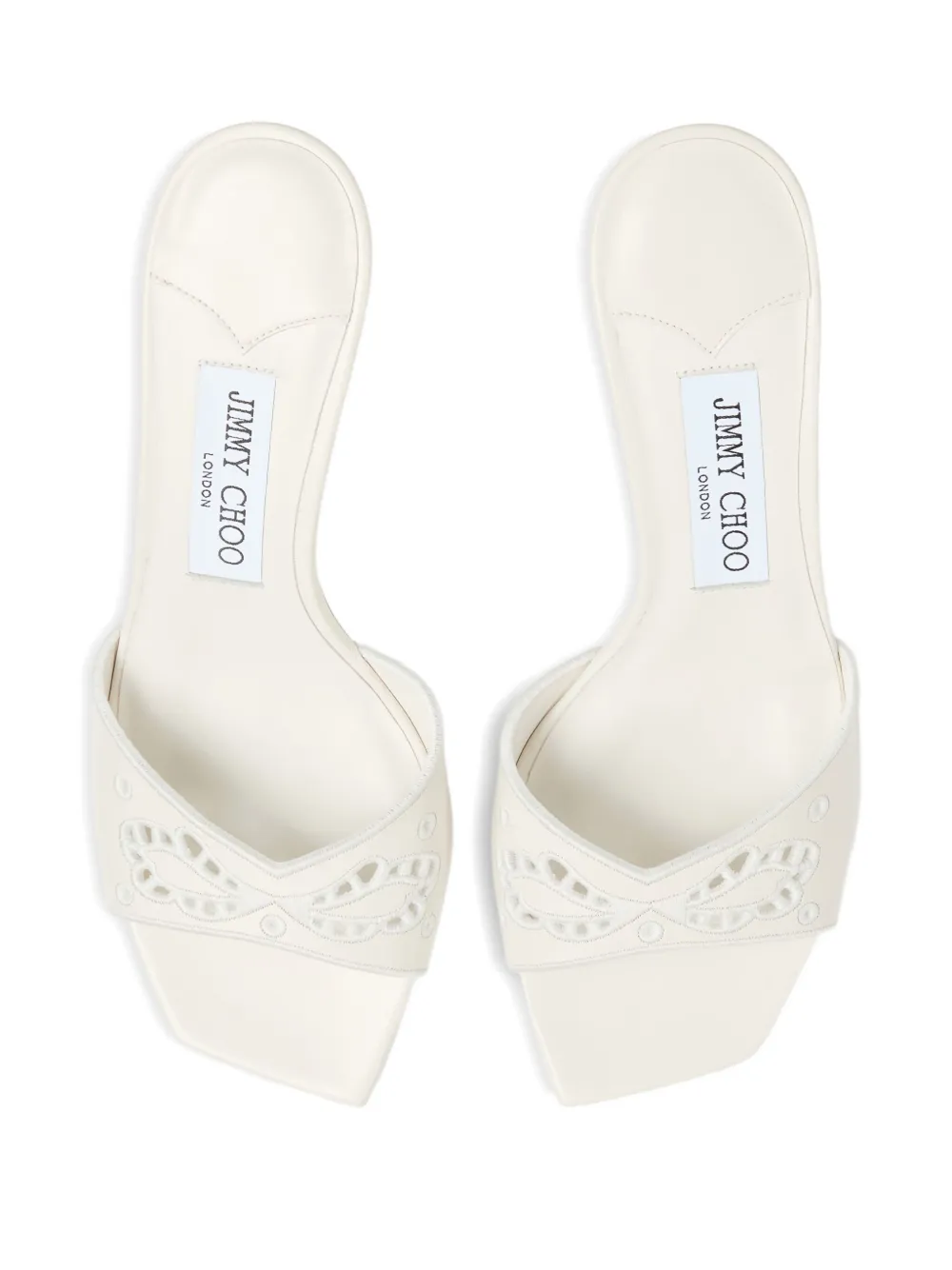 Jimmy Choo 70mm Skye mules Wit