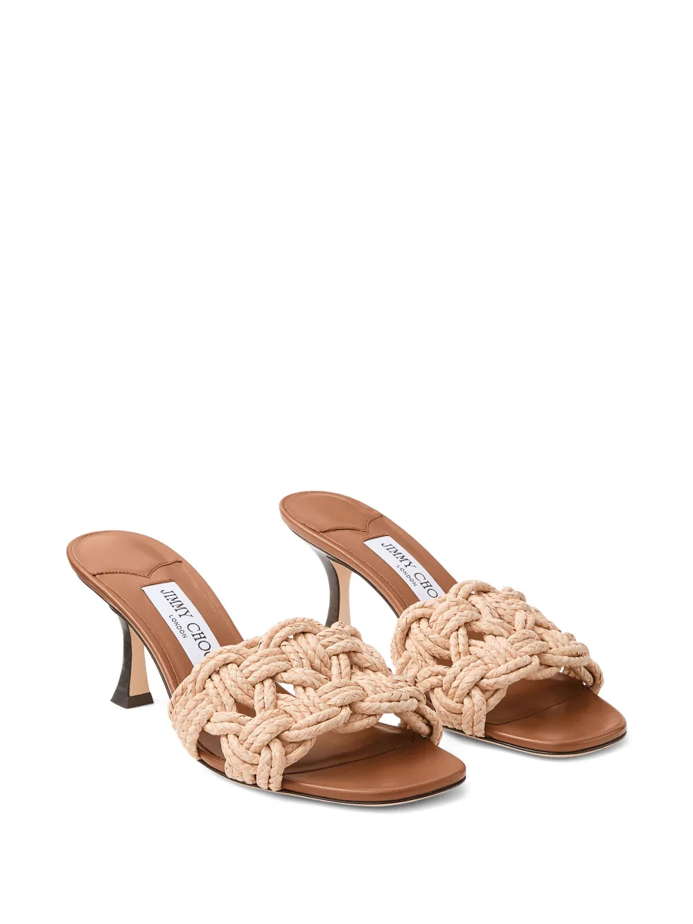 Jimmy Choo 70mm Chara mules - Beige