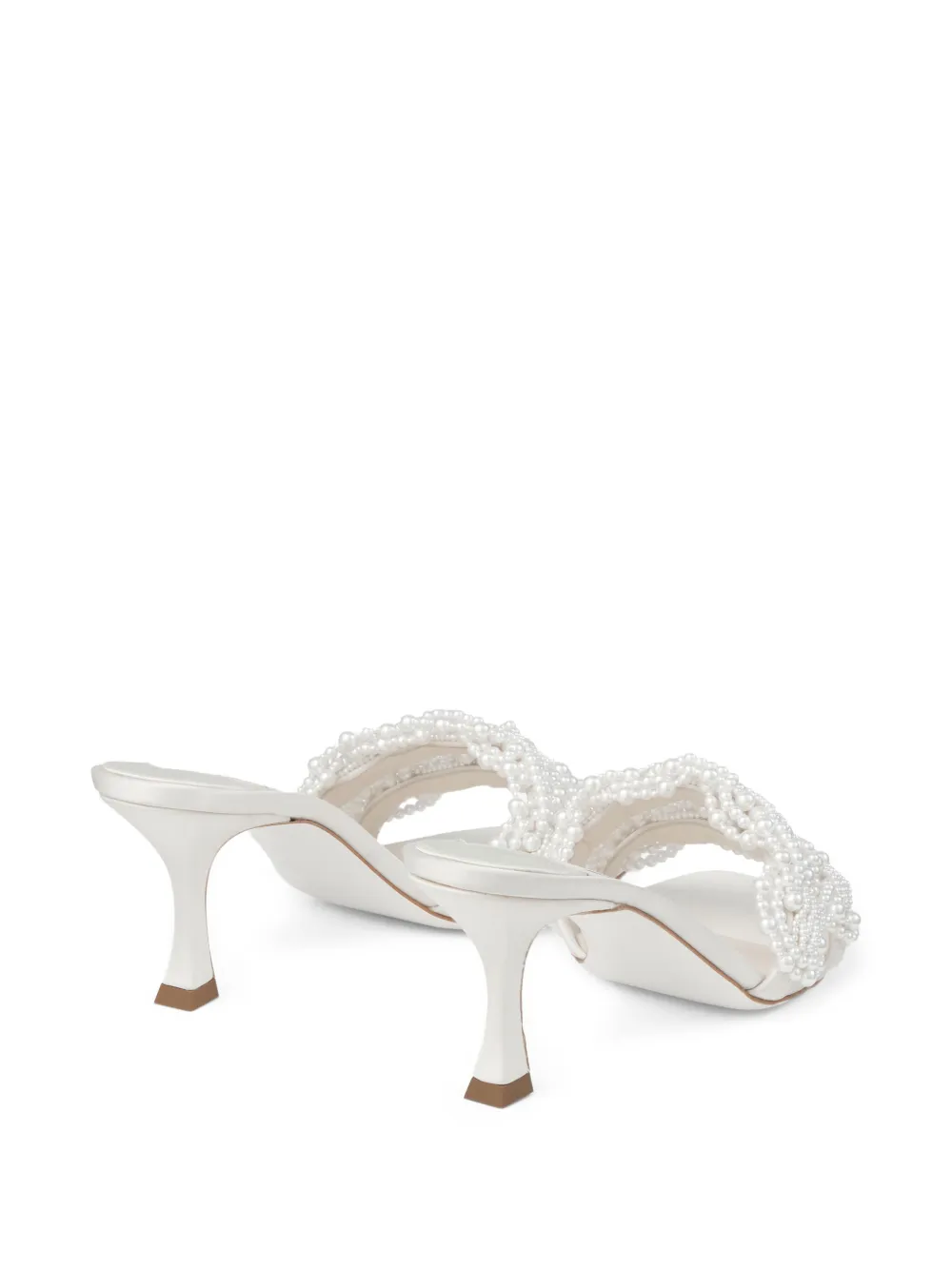 Jimmy Choo 70mm Cary mules White