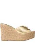 Jimmy Choo 100mm Leda mules - Gold