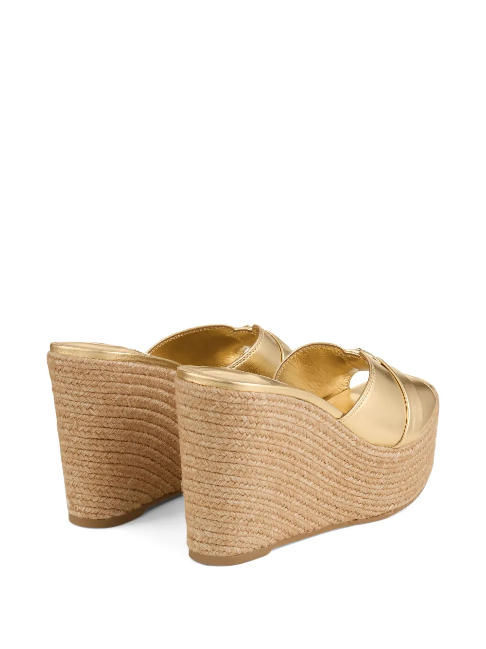 Jimmy Choo 100mm Leda mules Gold