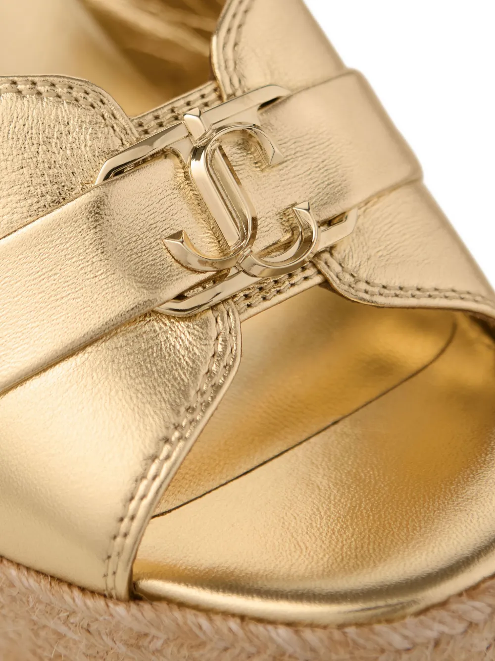 Jimmy Choo 100mm Leda mules Gold