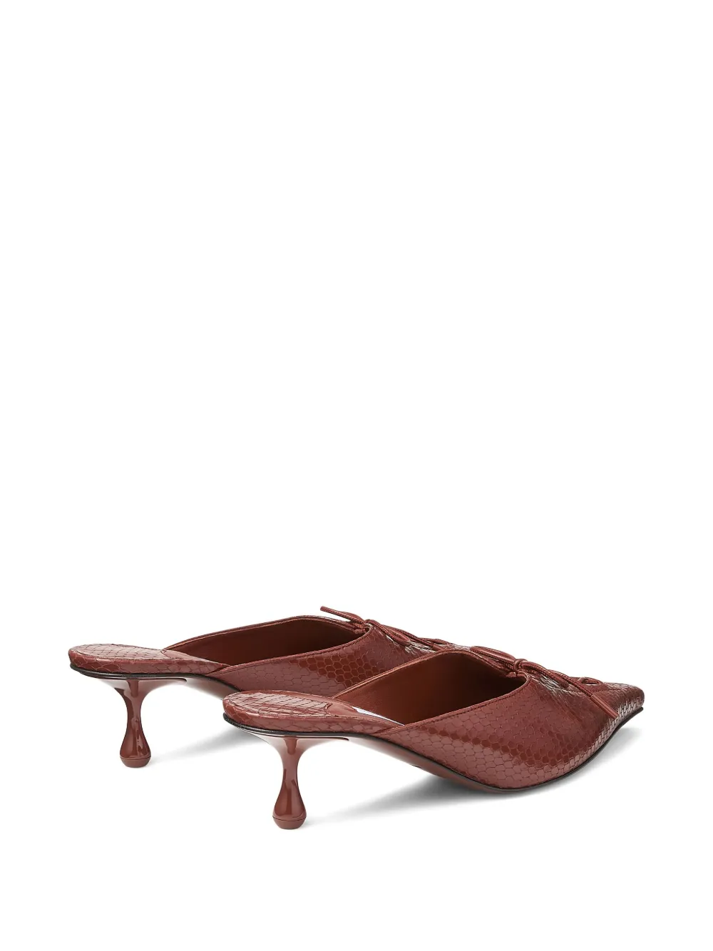 Jimmy Choo 50mm Scarlett lace-up pointed-toe mules Brown