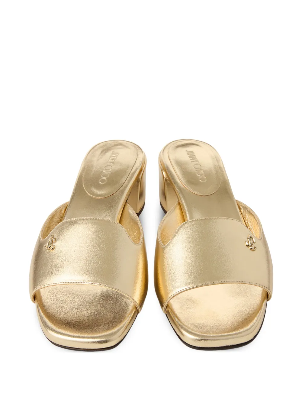 Jimmy Choo 45mm Dina mules Gold
