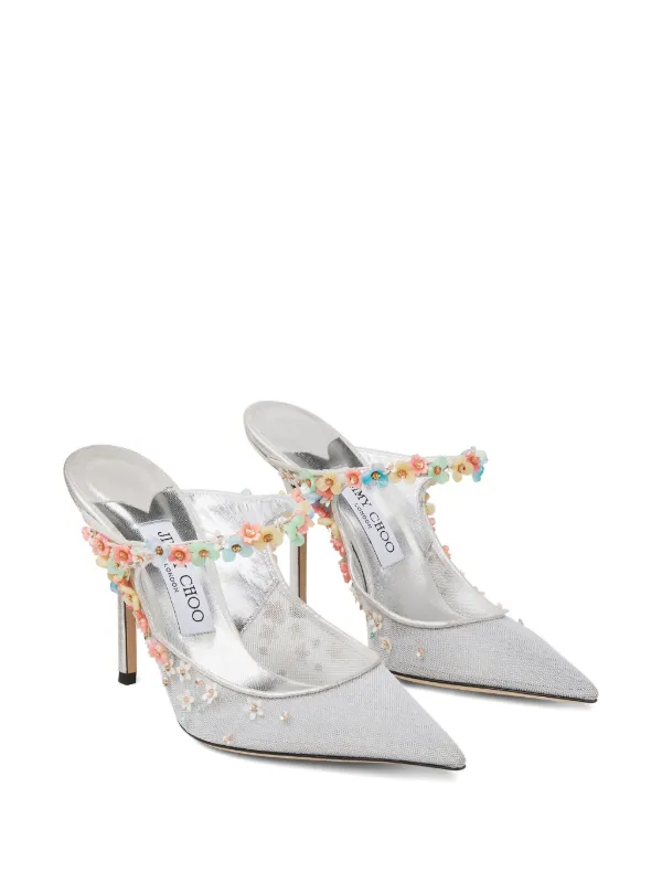 Jimmy Choo Bing Daisy 100mm パンプス | シルバートーン | FARFETCH JP
