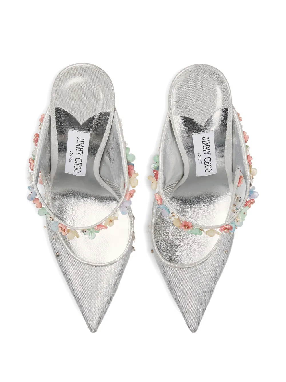 Jimmy Choo 100mm Bing Daisy pumps Silver