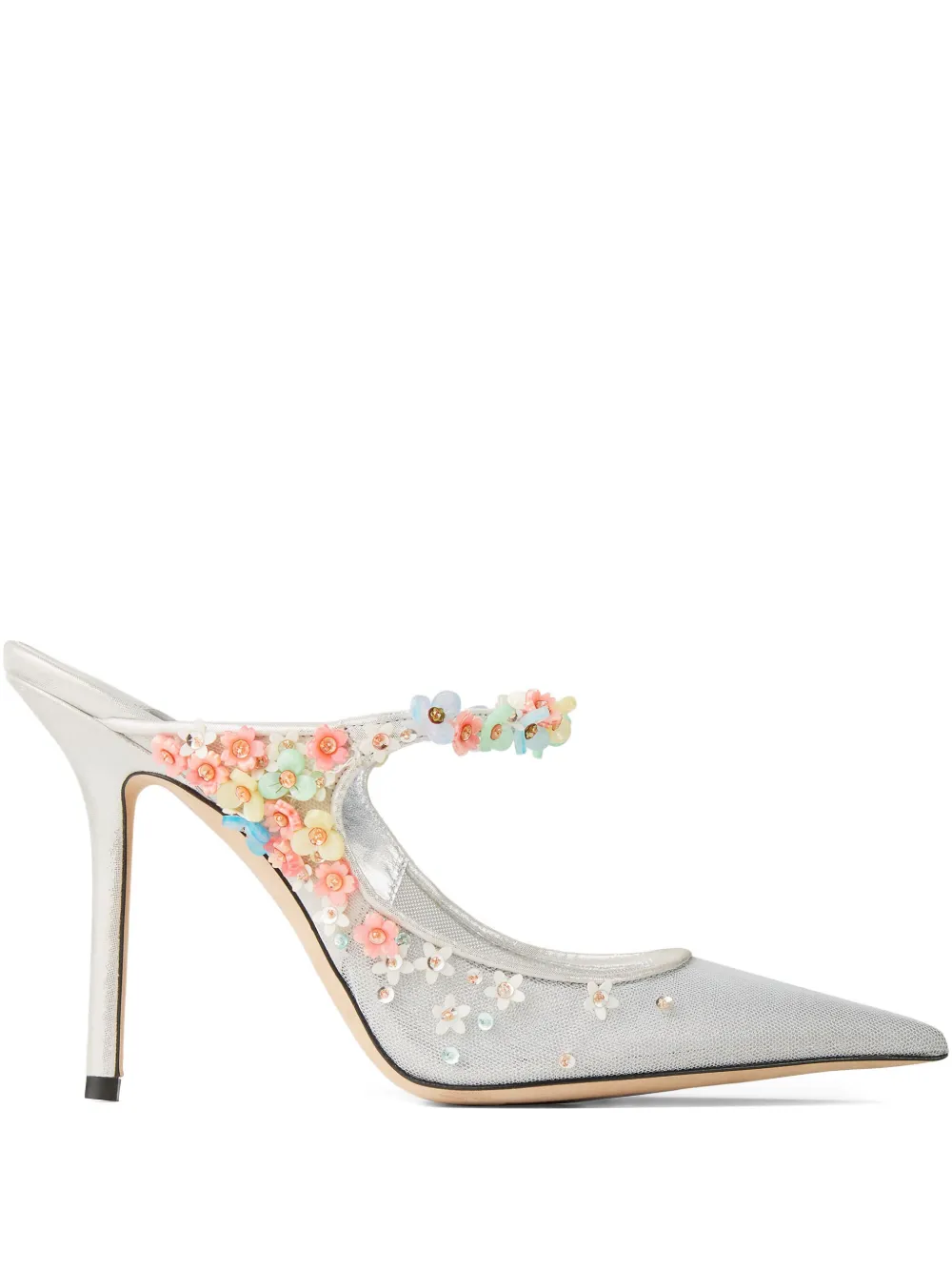 Jimmy Choo 100mm Bing Daisy pumps Silver