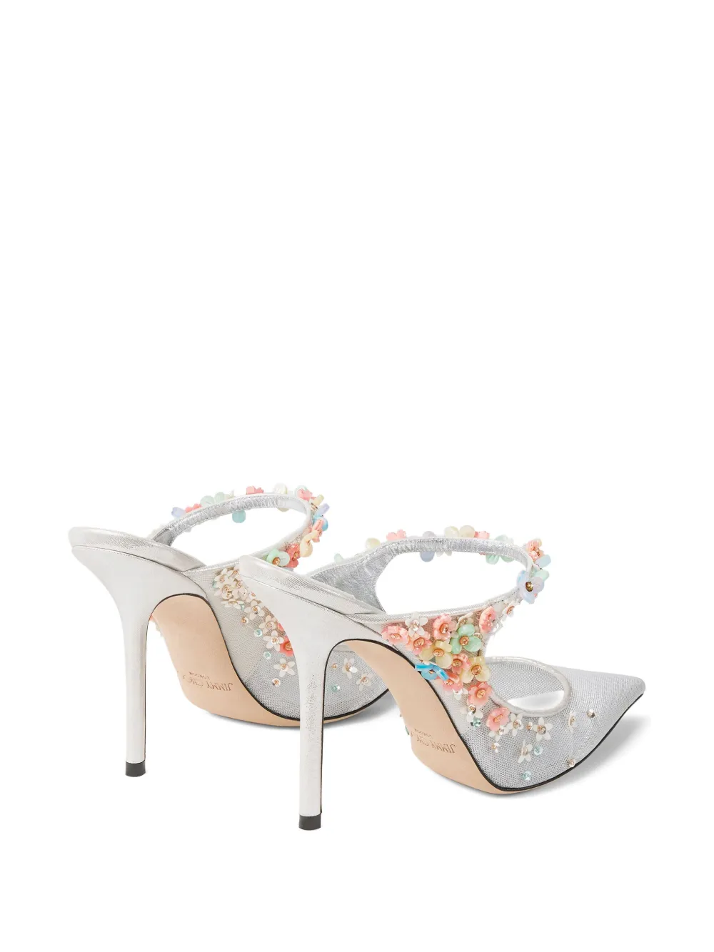 Jimmy Choo 100mm Bing Daisy pumps Silver