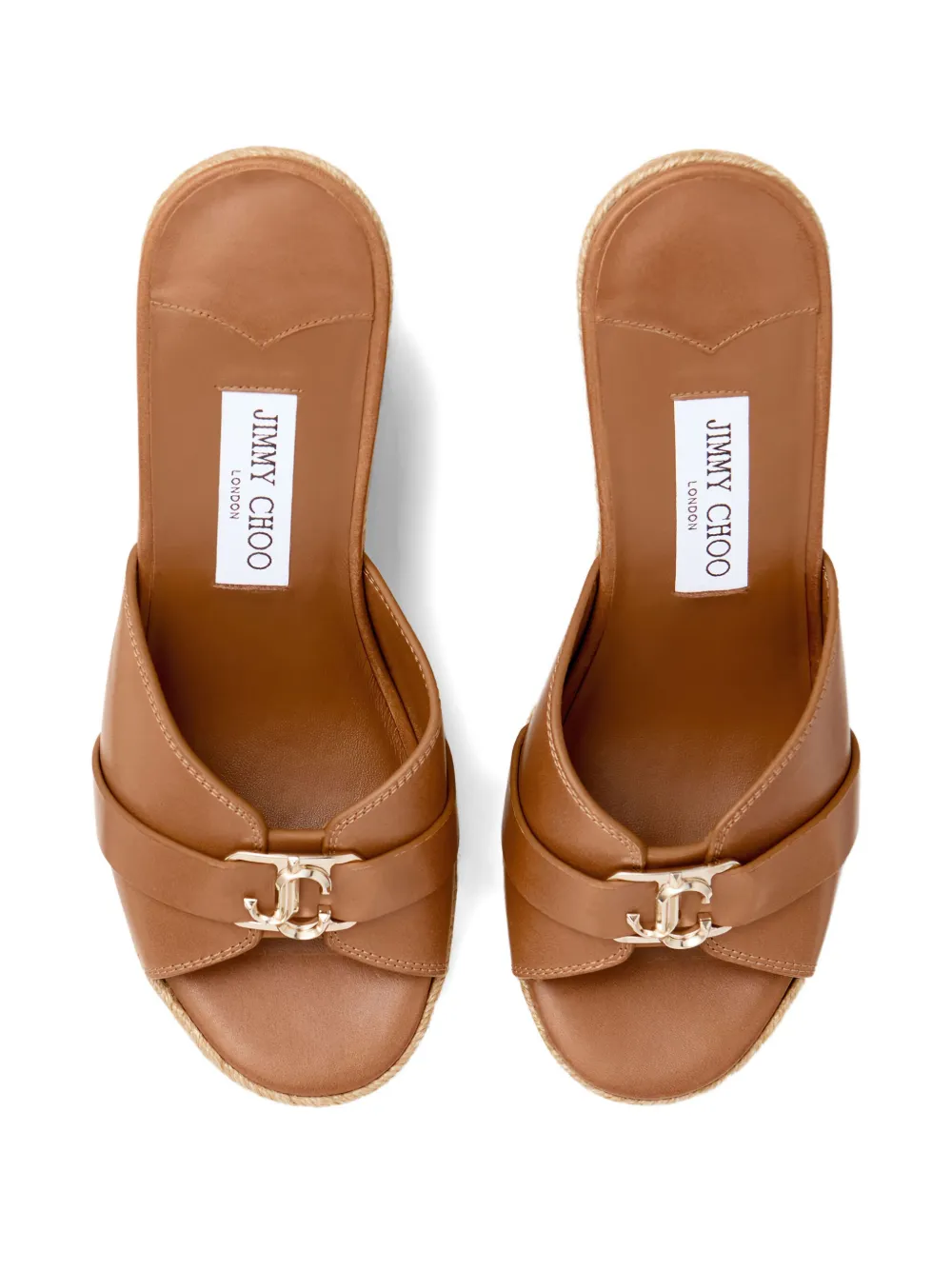 Jimmy Choo 100mm Leda mules Brown